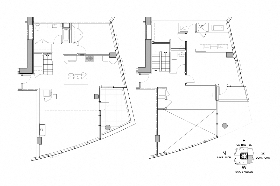 Floor plan for 2 beds, 2 baths, 2443 sqft